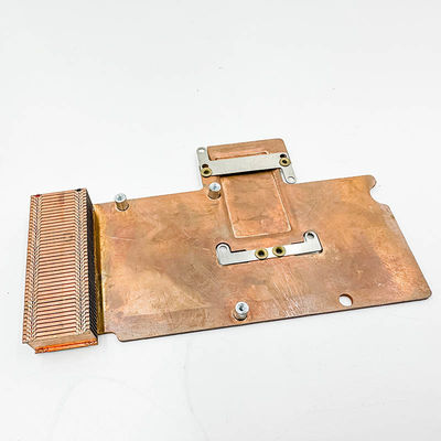 dissipatore di calore di rame puro, radiatore ad alta densità del dente, componenti elettronici, dissipatore di calore del dente della pala, piatto di rame