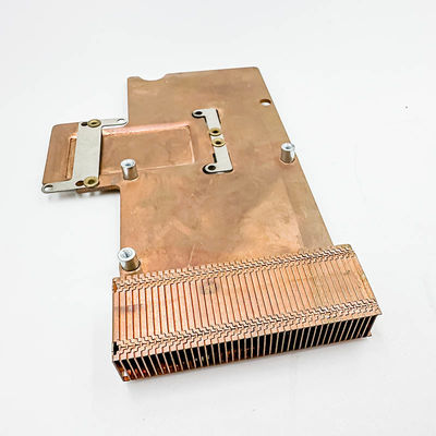 dissipatore di calore di rame puro, radiatore ad alta densità del dente, componenti elettronici, dissipatore di calore del dente della pala, piatto di rame